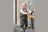 Softshell mit Dinosauriern, khaki, grün, 0,5 m