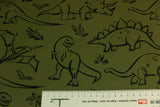 Softshell mit Dinosauriern, khaki, grün, 0,5 m
