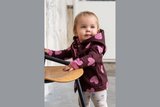 Softshell mit Herzen, bordeaux, rosa, 0,5 m