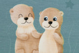Jersey Panel "Splish Splash", Otter, Mrs. Mint Design, Swafing, smaragd