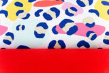 Stoffpaket French Terry + Bündchen Funky Leo, weiß, rot