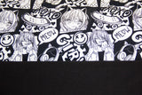 Stoffpaket French Terry + Bündchen French Terry Manga, Girls, Fräulein von Julie, FVJ-4352, schwarz