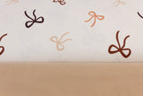 Stoffpaket French Terry + Bündchen mit Schleifen, wollweiß, beige