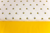 Stoffpaket Jersey + Bündchen Jersey mit Bienen, ecru, gelb