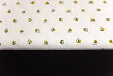 Stoffpaket Jersey + Bündchen Jersey mit Bienen, ecru, schwarz