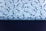 Stoffpaket Jersey + Bündchen Jersey mit Krebsen, blau, marine