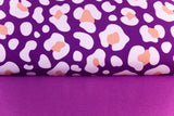 Stoffpaket Jersey + Bündchen Jersey im Leo Design, lila, violett