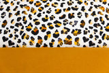 Stoffpaket Jersey + Bündchen Jersey mit Leo Print, Fräulein von Julie, weiß, ocker