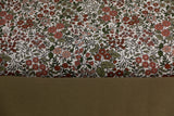 Stoffpaket Jersey + Bündchen mit Blumen, wollweiß, khaki