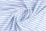 Jersey mit Streifen, jeansblau, gestreift, 0,5 m