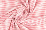 Kombi-Stoffpaket Jersey mit Löwen und Streifen, weiß, rosa