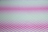 Stretch Sweat Chevron Design, Fräulein von Julie, angeraut, lila, mint, 0,5 m