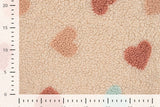Teddyfleece Jacquard mit Herzen, beige, 0,5 m