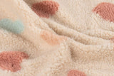 Teddyfleece Jacquard mit Herzen, beige, 0,5 m