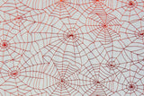 Feintüll, Tüll "Spider Web", schwarz, rot, 0,5 m