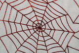 Feintüll, Tüll "Spider Web", schwarz, rot, 0,5 m