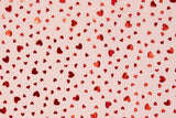 Feintüll "Twinkle" mit Herzen, rot, Foliendruck, Swafing, 0,5 m