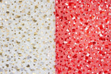 Feintüll "Twinkle" mit Herzen, rot, Foliendruck, Swafing, 0,5 m