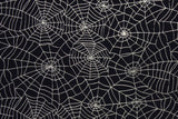 Feintüll, Tüll "Spider Web", schwarz, silber, 0,5 m