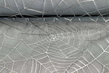 Feintüll, Tüll "Spider Web", schwarz, silber, 0,5 m