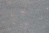 Feintüll, Tüll "Spider Web", schwarz, silber, 0,5 m