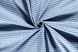 Baumwoll Popeline, Vichy Karo, Landhaus, 5 mm, jeansblau, 0,5 m