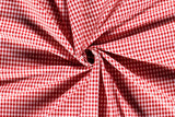 Baumwoll Popeline, Vichy Karo, Landhaus, 5 mm, rot, 0,5 m