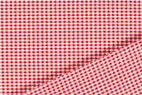 Baumwoll Popeline, Vichy Karo, Landhaus, 5 mm, rot, 0,5 m
