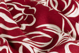 Viskose Twill Blumen, bordeaux, 0,5 m