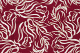 Viskose Twill Blumen, bordeaux, 0,5 m