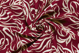 Viskose Twill Blumen, bordeaux, 0,5 m