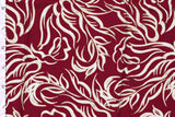 Viskose Twill Blumen, bordeaux, 0,5 m