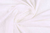 Baumwoll Voile mit Stickereien, Blumen, weiß, 0,5 m