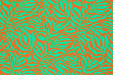 Viskose Webware, "Zebra Jungle" by bienvenido colorido, türkis, orange, 0,5 m