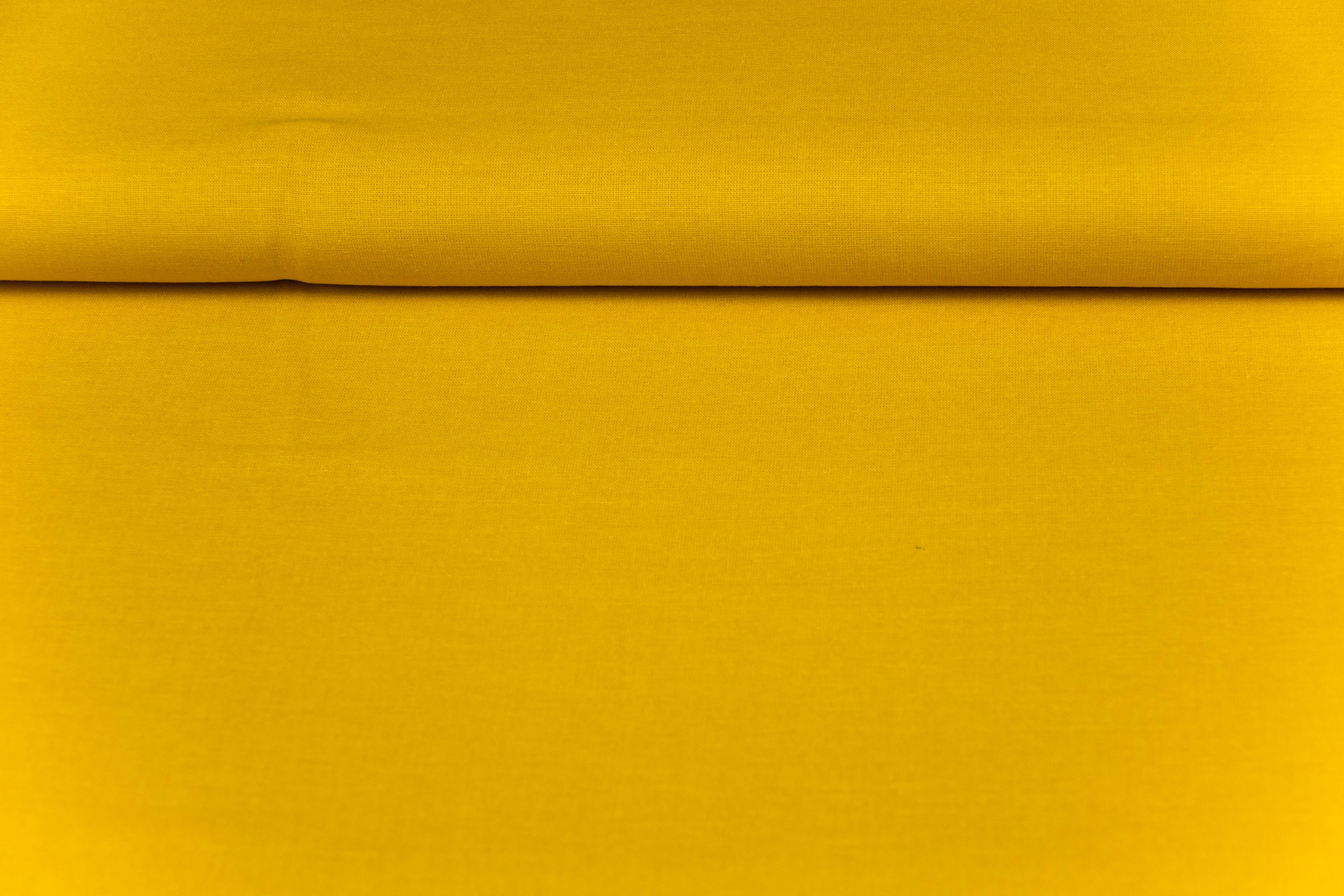Baumwollwebware, uni, gelb, 0,5 m