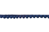 Bommelborte mini (7 mm), dunkelblau, 0,5 m