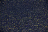 Glitzerbündchen, Strickschlauch, dunkelblau/gold, 0,5 m