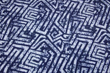 French Terry "Labyrinth", abstrakt, blau 0,5 m
