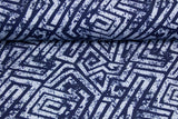 French Terry "Labyrinth", abstrakt, blau 0,5 m