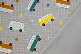 Stoffpaket French Terry + Bündchen mit Bussen, grau, anthrazit