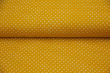 Baumwollwebware, Tupfen, 2 mm, senfgelb, gelb, gepunktet, 0,5 m