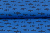Jersey mit Haien, blau, 0,5 m