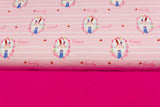 Stoffpaket Jersey mit Hasen, rosa, pink