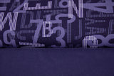 Stoffpaket French Terry + Bündchen, Buchstaben, marine