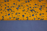 Stoffpaket Jersey + Bündchen mit Farbklecksen, ocker, blau
