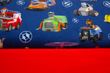 Stoffpaket Jersey + Bündchen, Paw Patrol, blau, rot