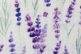 Musselin mit Lavendel, lila, weiß, 0,5 m