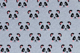 Restmenge 37 cm French Terry "Panda", grau